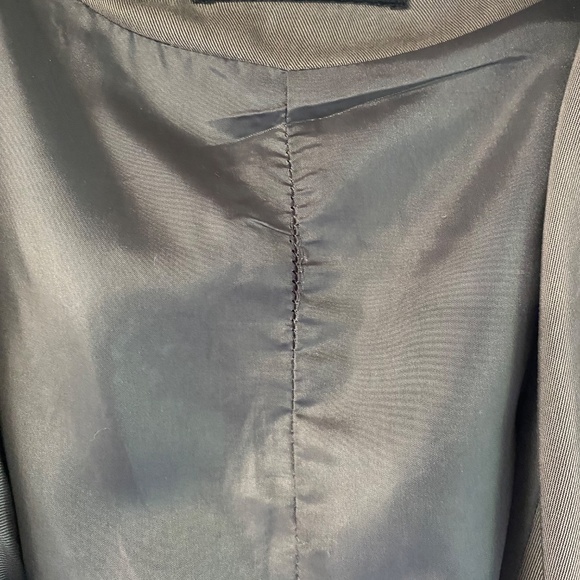 AllSaints Portere Parka Jacket · Army Green Lyocell Drape Hooded Coat · W's Sz 4 - Picture 14 of 15